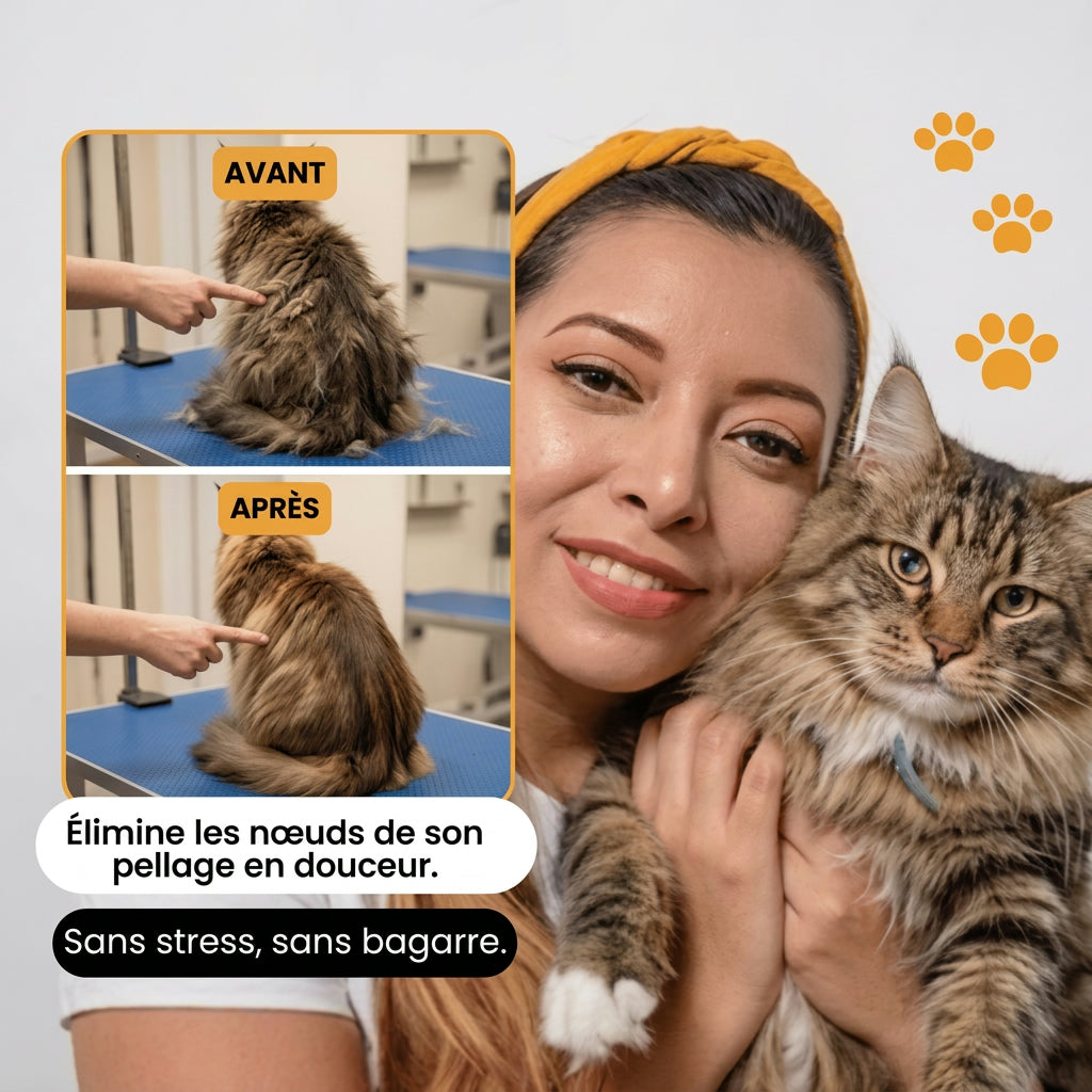 FurVexa™ – Tondeuse Anti-Nœuds pour Chat
